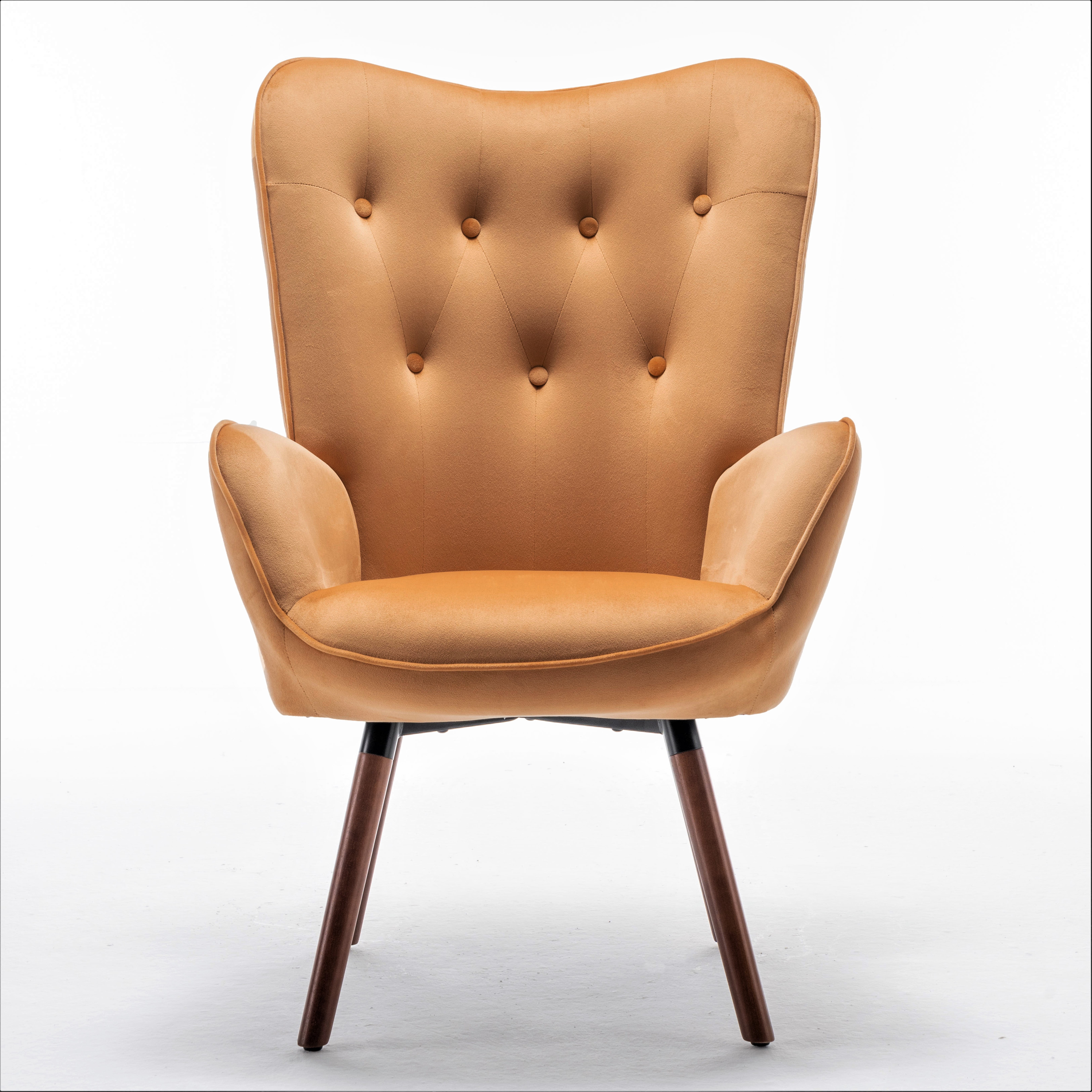 Uspridefurniture Kreedence 26.38" W Microfiber Wing Back Armchair, Muster Yellow