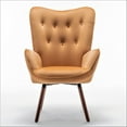 thumbnail image 2 of Uspridefurniture Kreedence 26.38" W Microfiber Wing Back Armchair, Muster Yellow, 2 of 5