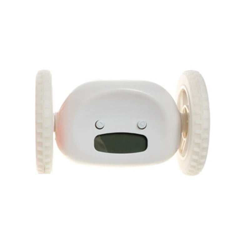 Running robot alarm clock LCD Screen Display Plastic Clock Moving