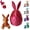 Redgold, variant on Prefilled Easter Egg with Bunny Inside, Large Fillable Style Bunny Egg Alternative, 3D Printed Articulated Rabbit Surprise Egg for Easter Hunt, Baskets & Spring Decor