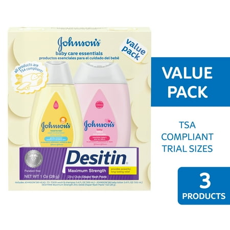 UPC: 0381371196920 | Johnson s Baby Care Essentials Gift Set Travel-Size 3 items