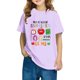 thumbnail image 1 of Fiudx Camiseta para Niños, Suave Mezcla de Poliéster y Elastano, Cuello Redondo, Manga Corta, Cómoda, Uso Diario Informal, Niño/Niña, Estilo Lavado a Mano., 1 of 6
