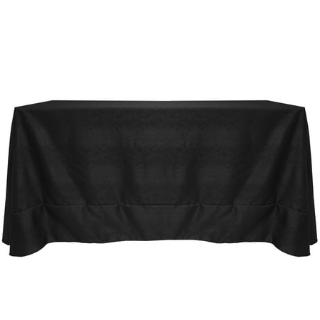 

Ultimate Textile (10 Pack) Damask Kenya 108 x 108-Inch Square Tablecloth - Home Dining Collection - Snakeskin Jacquard Design Black