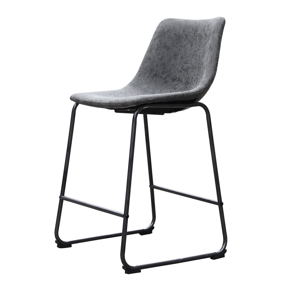 Abble 24" Bar Stool, Charcoal, Set of 2