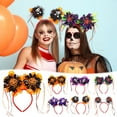 thumbnail image 1 of Fiudx Diadema de Halloween con Borlas de Colores y Decoraciones Espeluznantes, Ajuste Cómodo, Diseños Festivos de Araña y Calabaza, Ideal para Fiestas de Disfraces y Truco o Trato, 26 X 27 Cm., 1 of 4
