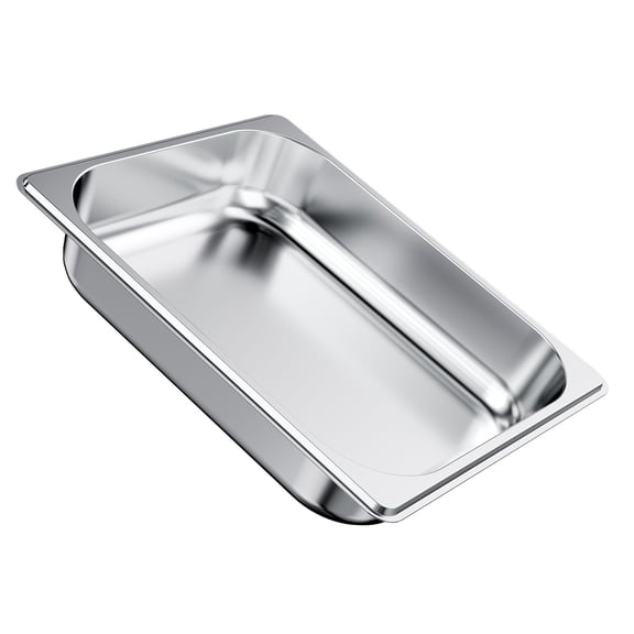 4-Pack Stainless Steel Half-Size Hotel Steam Table Pans, 2.5" Deep Anti-Jam Catering Pans, Commercial Restaurant Supplies for Buffet, Kitchen, Party