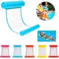 thumbnail image 3 of Vett Floating Bed 130.0 * 73.0cm Foldable Swimming Pool Hammock Mattress Summer Inflatable Floating Chair, 3 of 5