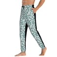 thumbnail image 3 of Kdxio Gouache Flowers Pattern Joggers,Sweatpants for Men with Pockets-Small, 3 of 5