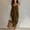 Brown, variant on Qulqfy Plus Size Womens Summer Dresses Cotton Boho Maxi Sleeveless Plain Casual Square Neck Flowy Army Green Strapped Swing Beach Long Dresses with Pockets L