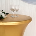 thumbnail image 6 of BalsaCircle Metallic Gold Premium Cocktail Table Cover Fitted Spandex Tablecloth, 6 of 8