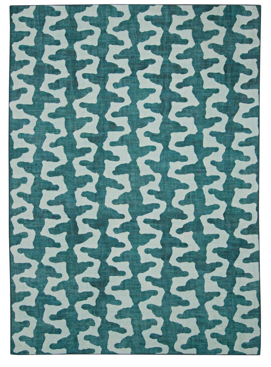 Outdoor Washable Doral Aqua & Green 3' x 5' Accent Rug