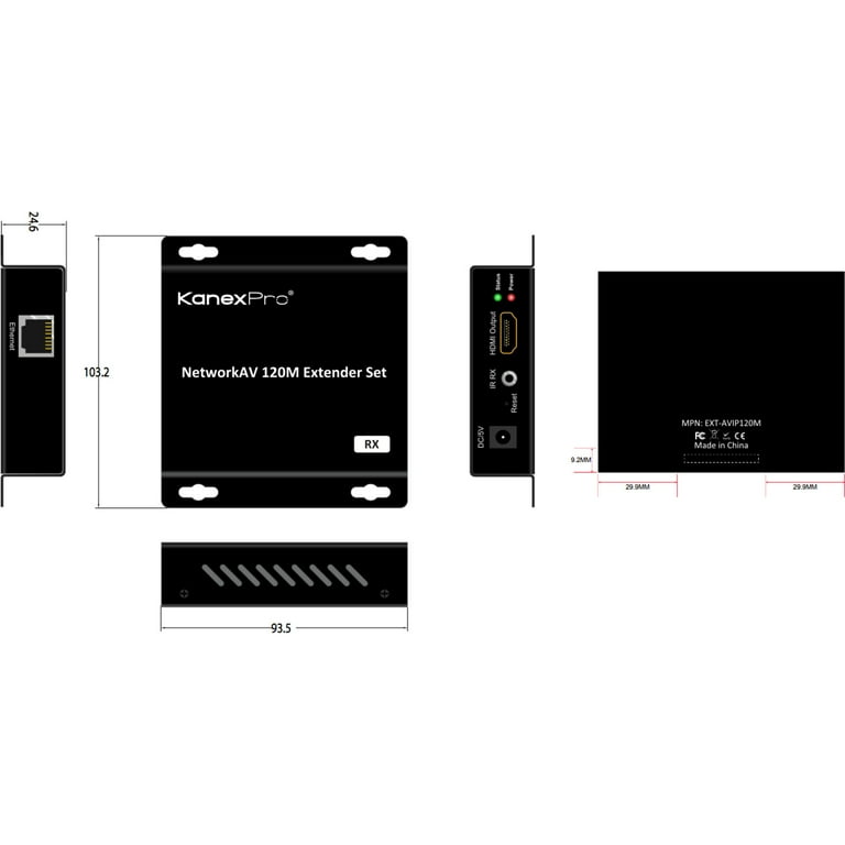KanexPro NetworkAV 120M Receiver - Video/audio/infrared KanexPro NetworkAV 120M Receiver - Video/audio/infrared