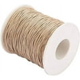 thumbnail image 4 of 1 Roll 1mm 100 Yards Waxed Cotton Cord Thread Beading String for Jewelry Making Crafting Beading MacrameBrown, 4 of 9