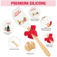 thumbnail image 2 of Christmas Silicone Spatulas, 3 Pieces Premium Heat Resistant Cream Butter Spatula with Wooden Handle, Christmas Cake Decorating Baking Spatula Set For Gifts, Baking, Holiday Parties, Pattern A, 2 of 9