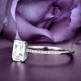 thumbnail image 2 of Vintage Design Dazzling Art Deco 1.25 Carat Emerald Cut Diamond Moissanite Antique Engagement Ring, Wedding Ring in 10k Solid White Gold, Gift For Her, Promise Ring, Anniversary Ring, 2 of 3