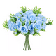 thumbnail image 1 of 5 Ramos Flores Rose Artificiales Rama Decorativa 35 Flores AZUL, 1 of 5
