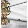 thumbnail image 3 of Soimoi Modal Satin Fabric Floral & Paisley Block Printed Craft Fabric by The Yard 42 Inch Wide, 3 of 3