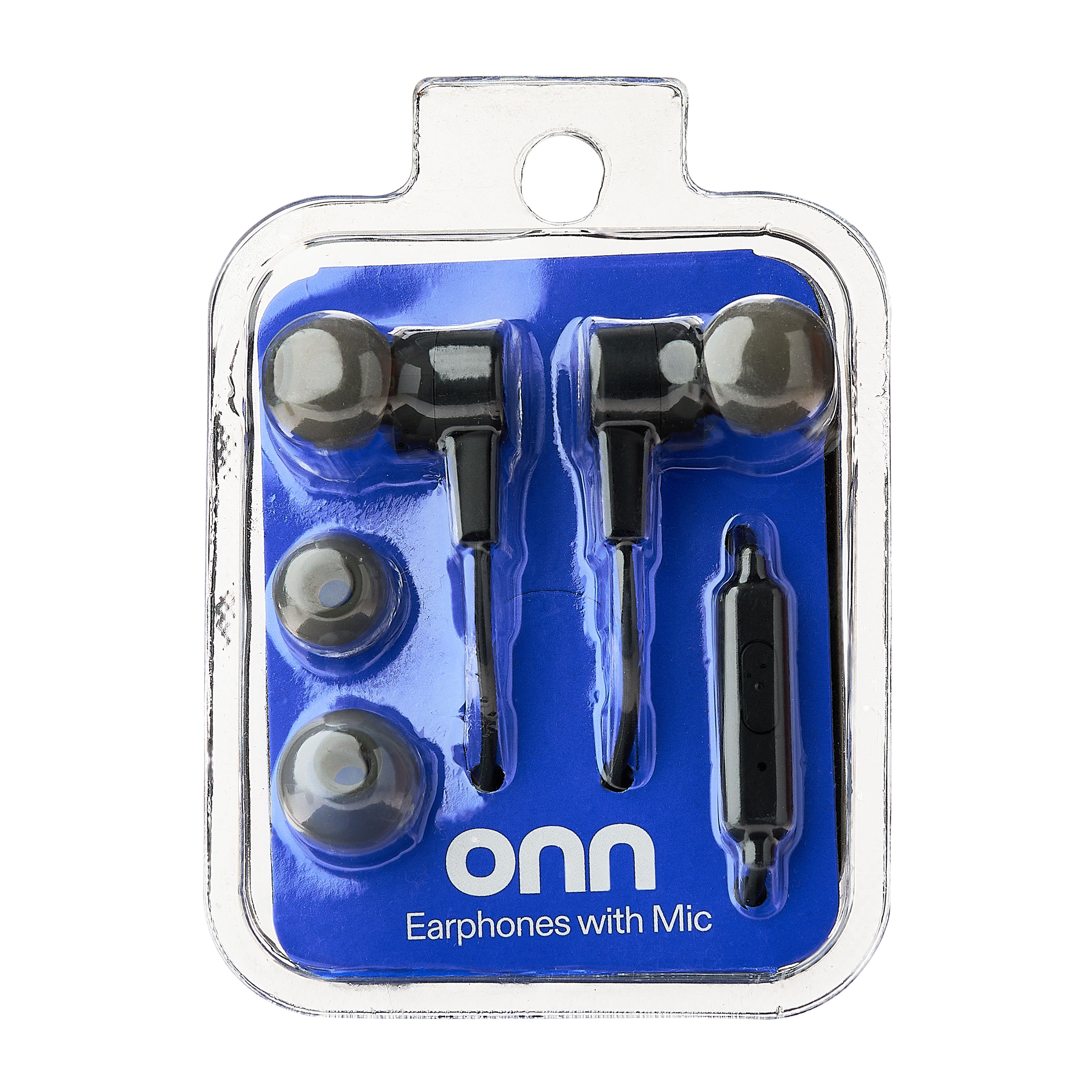 onn Audífonos con cable y micrófono con conector de 3.5 mm en negro - sonido de alta calidad y puntas de silicona cómodas 5