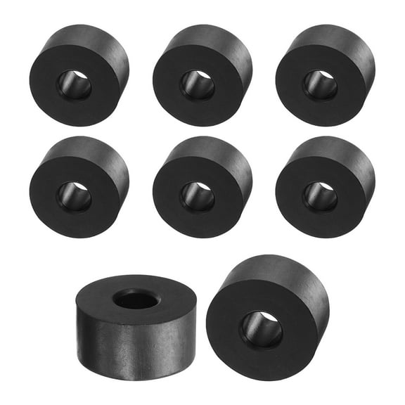 8 Packs Rubber Spacers 30mm OD, 10mm ID, 15mm Height Round Anti Vibration Spacer Thick Rubber Washers