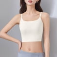 thumbnail image 6 of Xijirk Women Square Neck Thin Strap Camisole Integrated Chest Pad Short Cut Length for Outdoor Group Activities Friend Social Moments Daily Casual Outfits,White,L, 6 of 7