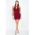thumbnail image 6 of Pearl Trim Mesh Bodycon Dress M, 6 of 14