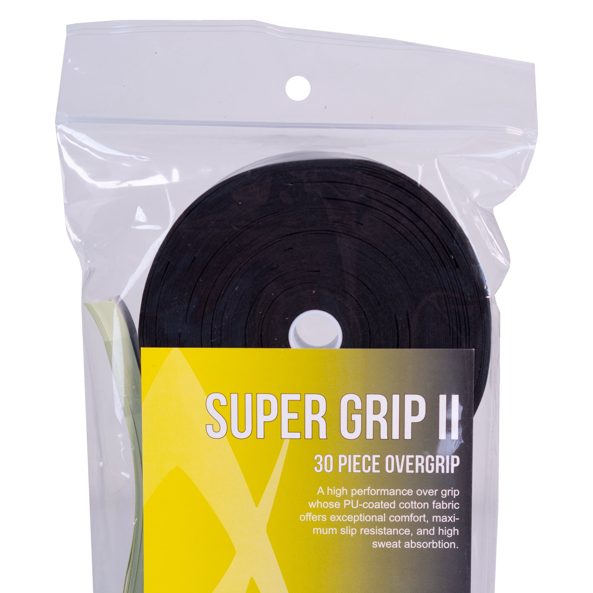 VOLKL SUPER GRIP II | Cotton | Overgrip | High Performance Tennis Grip (Black, 30 pack)