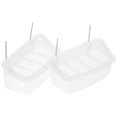 thumbnail image 1 of 2 cuencos de plástico para comida de pájaros, soportes para jaulas de pájaros, comederos para jaulas de pájaros., 1 of 6