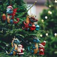 thumbnail image 2 of Figuras Dino Que Cuelgan El Ornamento Del Navidad 4 Piezas Acrílico para Decoraciones Automóviles, 2 of 9