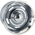 thumbnail image 5 of Speedway Motors GM Style Rally Wheel Kit with 15x7 and 15x8 Silver Painted Steel Wheels, 5 on 4.75” BP, Includes Beauty Rings, Derby Center Caps, Lug Nuts, and Valve Stems Set of 4, 5 of 12