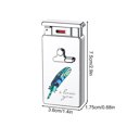 thumbnail image 3 of YIKA Intelligent Induction Butane Lighter Windproof Double Flame Lighter Transparent Visible Oil Window Multiple Ignition Adjustable Flame B, 3 of 6
