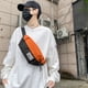thumbnail image 4 of Bolso de hombro compuesto de nailon transpirable con cremallera Viaje de compras (naranja negro), 4 of 7