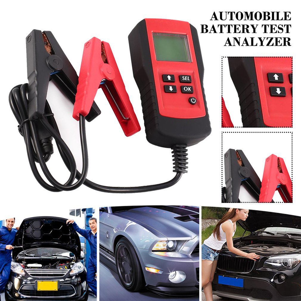 Digital 12V Car Battery Tester Load Analyzer Battery Life Percentage