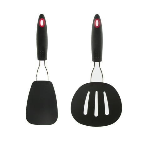 

Smart Home Nylon Flexible Turner and Nylon Round Slotted Turner Set in Black