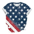 thumbnail image 5 of Weiqiqre Spring Tops for Women 4th of July Tee USA Red White and Blue Shirt American Flag Patriotic Outfit, 5 of 5