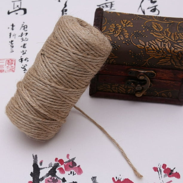 Fashionhome 2mm 150m Length Natural Jute Twine Thick String 3ply Rope Diy Arts Crafts Decoration Bundling