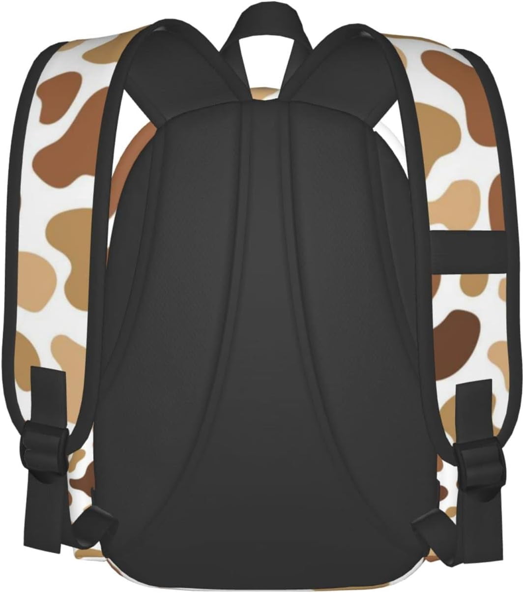 CROPD Cow Print Backpacks School Laptop Computer Backpack Book Bag Travel Hiking Camping Daypack