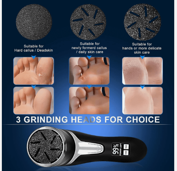 Electric Callus Remover for Feet – Portable Pedicure Foot File Callus Remover Kit