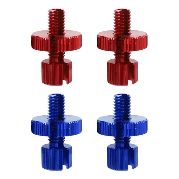 Unique Bargains 4 Pcs M8 Motorcycle Clutch Brake Cable Adjuster Screw Aluminum Alloy Brake Clutch Line Adjusting Bolt for Motorbike Scooter Dirt Bike Red Blue