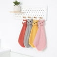 thumbnail image 3 of Microfiber Rag, Cotton Animal Head Towel, Hanging Type Kitchen Absorbent Cute Hand Towel，Grey 2PCS, 3 of 4