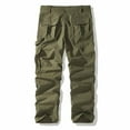 thumbnail image 4 of Kilaqueen Cargo Pants for Men Solid Color Ripstop Tactical Pant with Multi Pockets Hiking Running Athletic Outdoor Straight-Leg Pants, 4 of 7