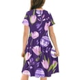 thumbnail image 5 of LOVZFMLL Robe à Manches Courtes Imprimée Mode Enfant 3-12 Ans Col Rond, 5 of 5