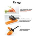 thumbnail image 2 of Carrot Curler and Peeler, Black Carrot Spiral Shred Slicer Root Vegetables Fruits Slicer Sharpener Garnishing Tool (Plastic), 2 of 7