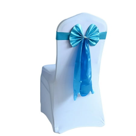 

Satin Wedding Chair Sash Ribbon Bow Tie for Rhinestone Buckle Band Party Decorat