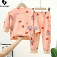 thumbnail image 5 of Nuevos pijamas gruesos y cálidos de otoño e invierno para niños y niñas, pijamas de manga larga con cuello redondo y dibujos animados, conjuntos de ropa de dormir para niños pequeños, 5 of 5
