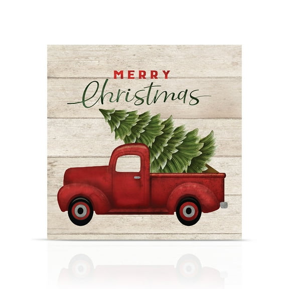 Briarwood Lane Merry Christmas Pickup Truck Medium LED Canvas Art
