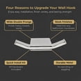 thumbnail image 4 of Evideco French Home Goods Indoor Bathroom Rust Resistant Wall Mount Towel Hooks with Mounting Hardware, Silver, 4 of 7