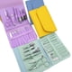 thumbnail image 5 of Kit de manicura profesional Kit de pedicura cortaúñas, 16 piezas de herramientas de cuidado de uñas de acero inoxidable Kit de aseo con estuche de viaje de cuero de lujo para uñas gruesas regalo para hombres y mujeres (púrpura) JM JM, 5 of 5