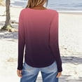 thumbnail image 3 of Fancifize Womens Trendy Long Sleeve Shirts Color Block Casual Crewneck Pullover Top Tshirt Basic Tee Loose Soft Fall Fashion Outfits, 3 of 5