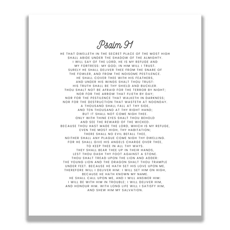 Psalm 91 KJV Precut Fabric Panel