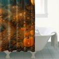 thumbnail image 4 of Pumpkin Happy Thanksgiving Shower Curtains,Washable Show Curtain with Hooks Basic Polyester Fabric Bathroom Curtains for Halloween Thansgiving Christmas Hotel Dorm, 4 of 5